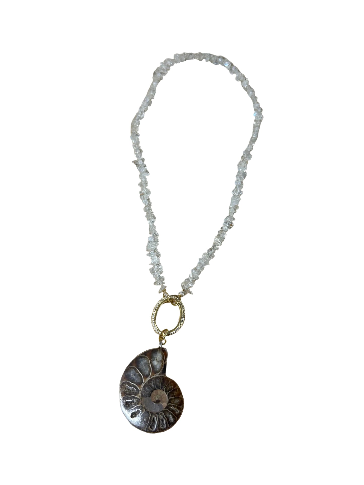 Crystal Fossil Necklace