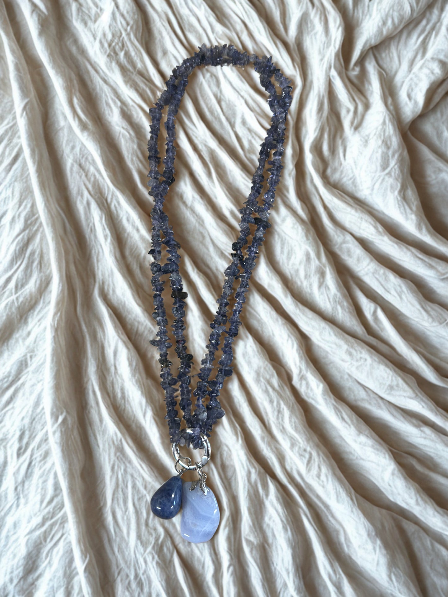 Ketting Amethysten en Calcedoon