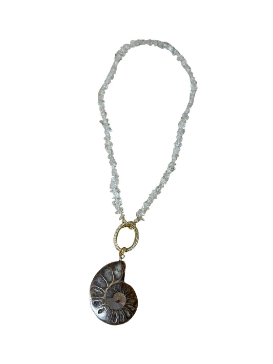 Crystal Fossil Necklace
