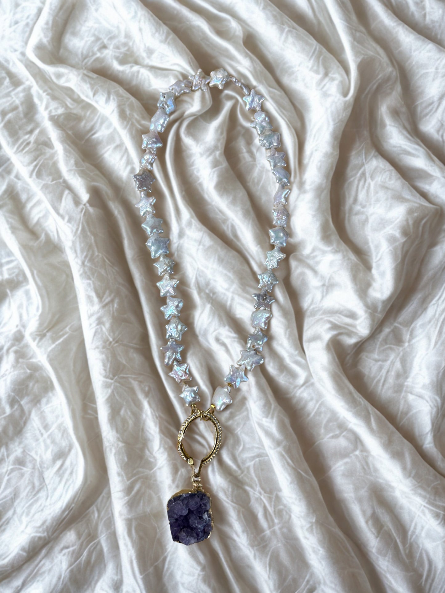 Ketting met parels en Amethyst