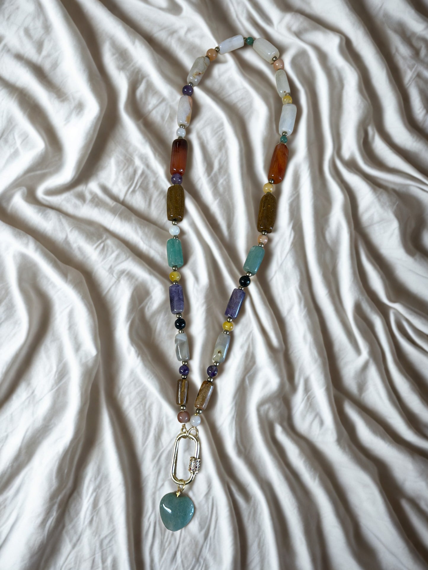 Ketting Amazoniet en Jaspis