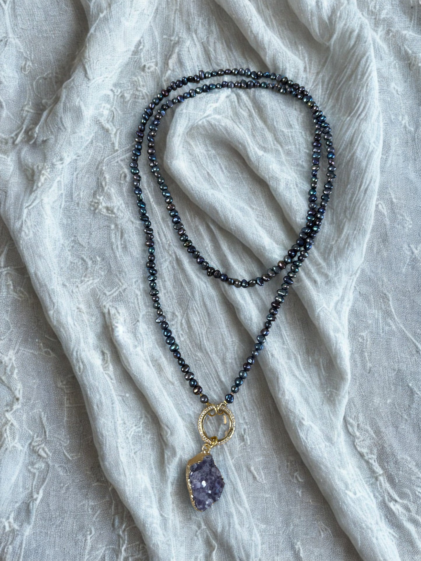 Ketting met Parels en Amethyst