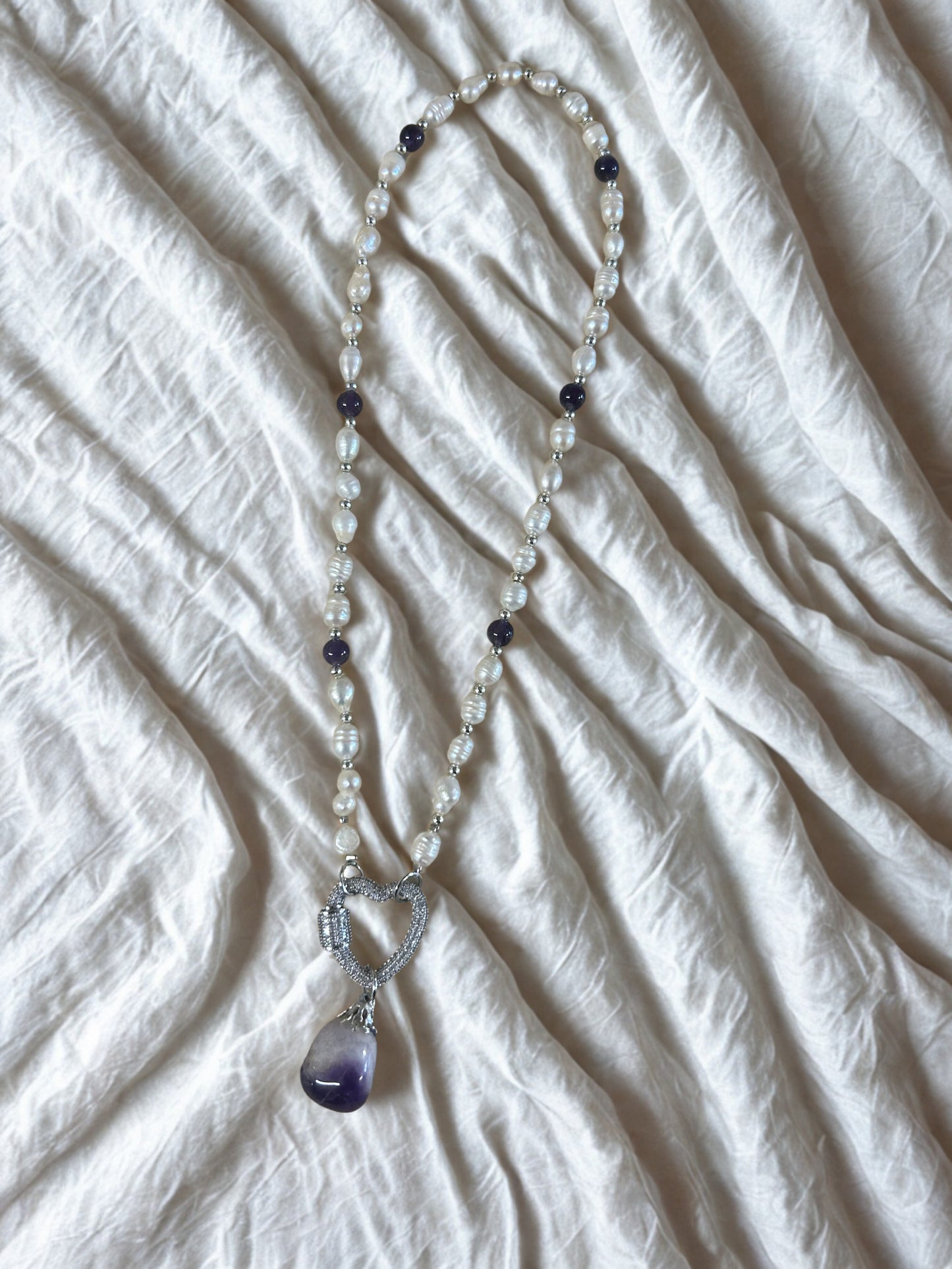 Ketting Parels en Amethyst