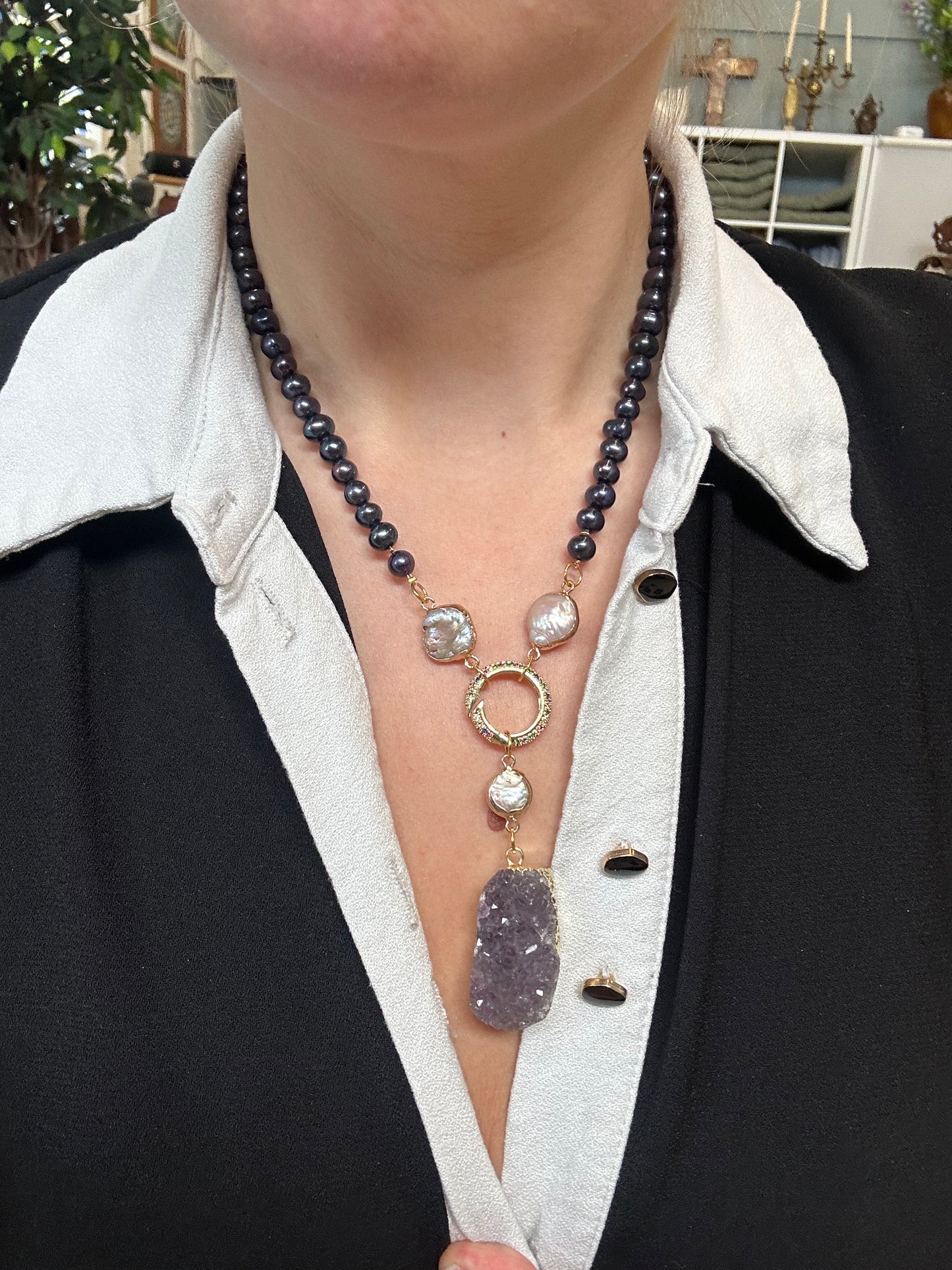 Ketting Parel en Amethyst