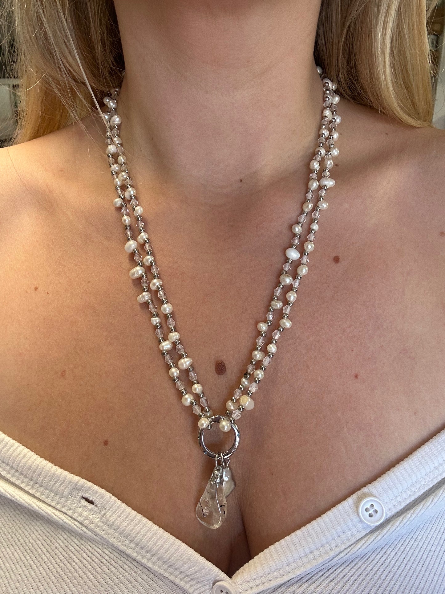 Ketting Parels met Bergkristal