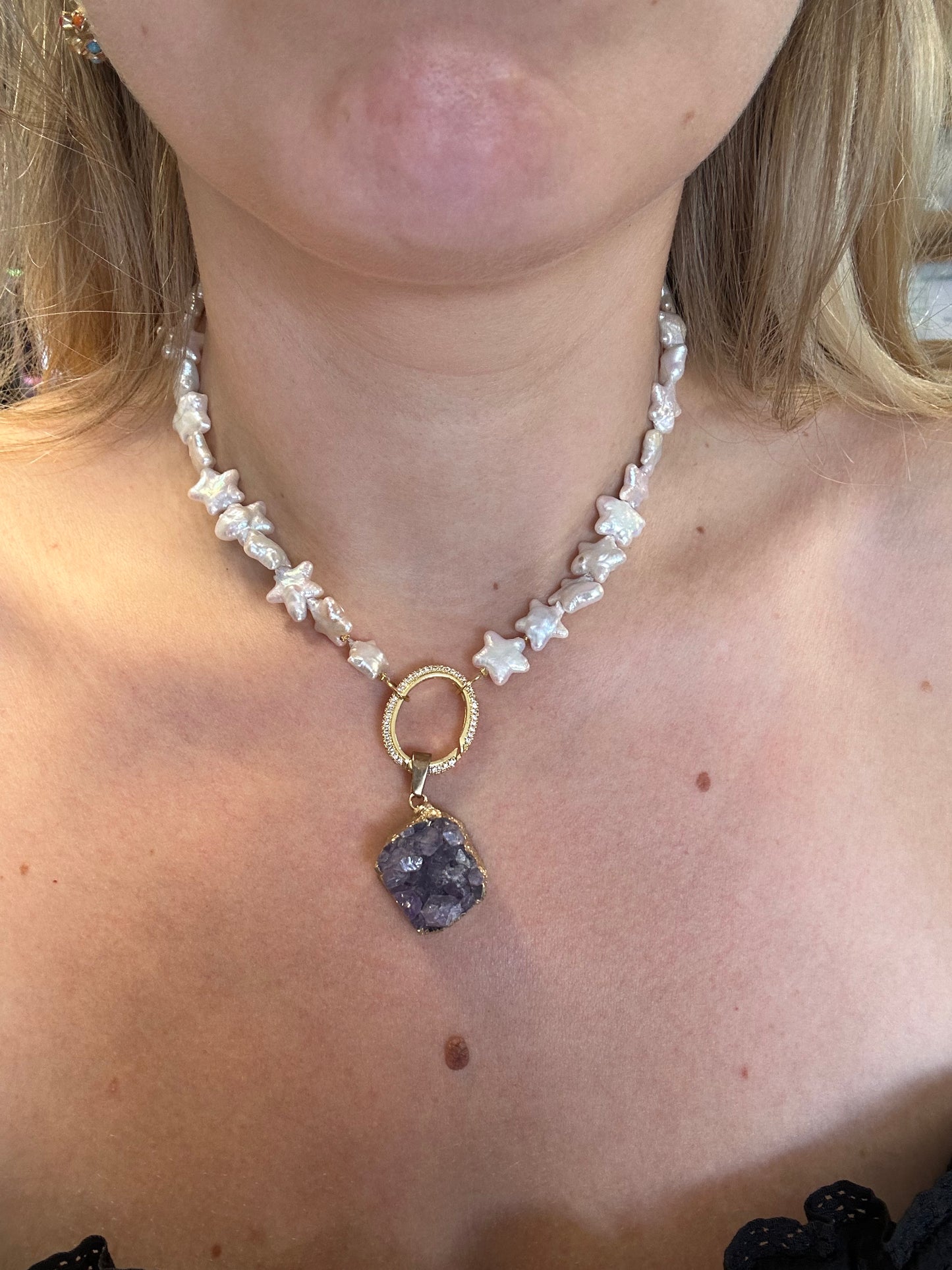 Ketting met parels en Amethyst