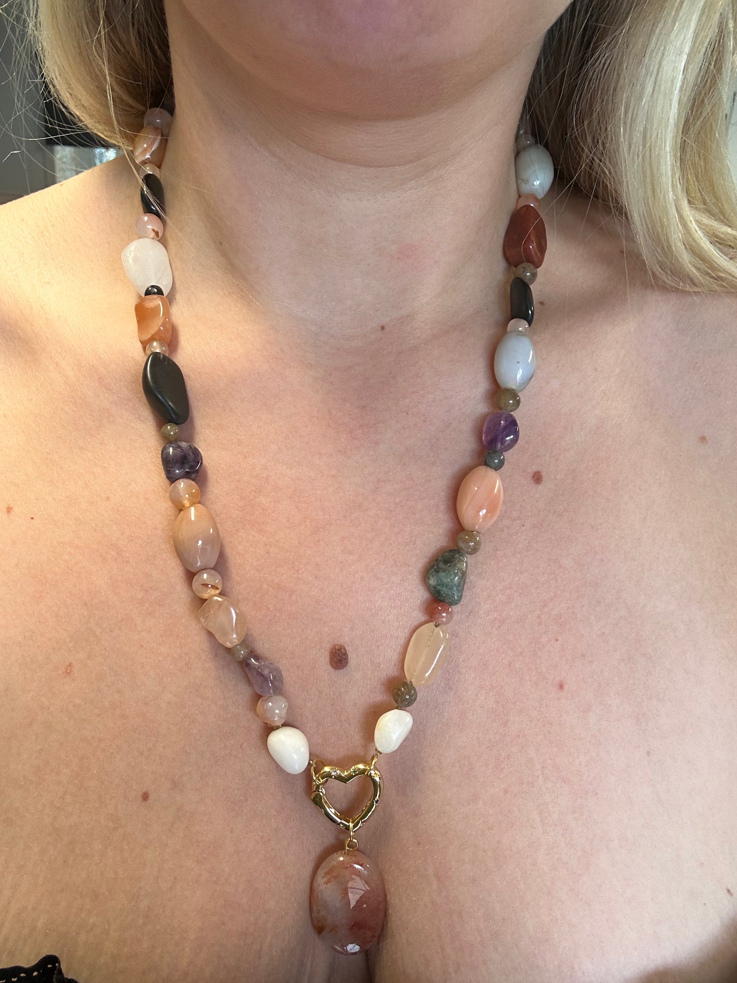 Ketting Jaspis en Agaat