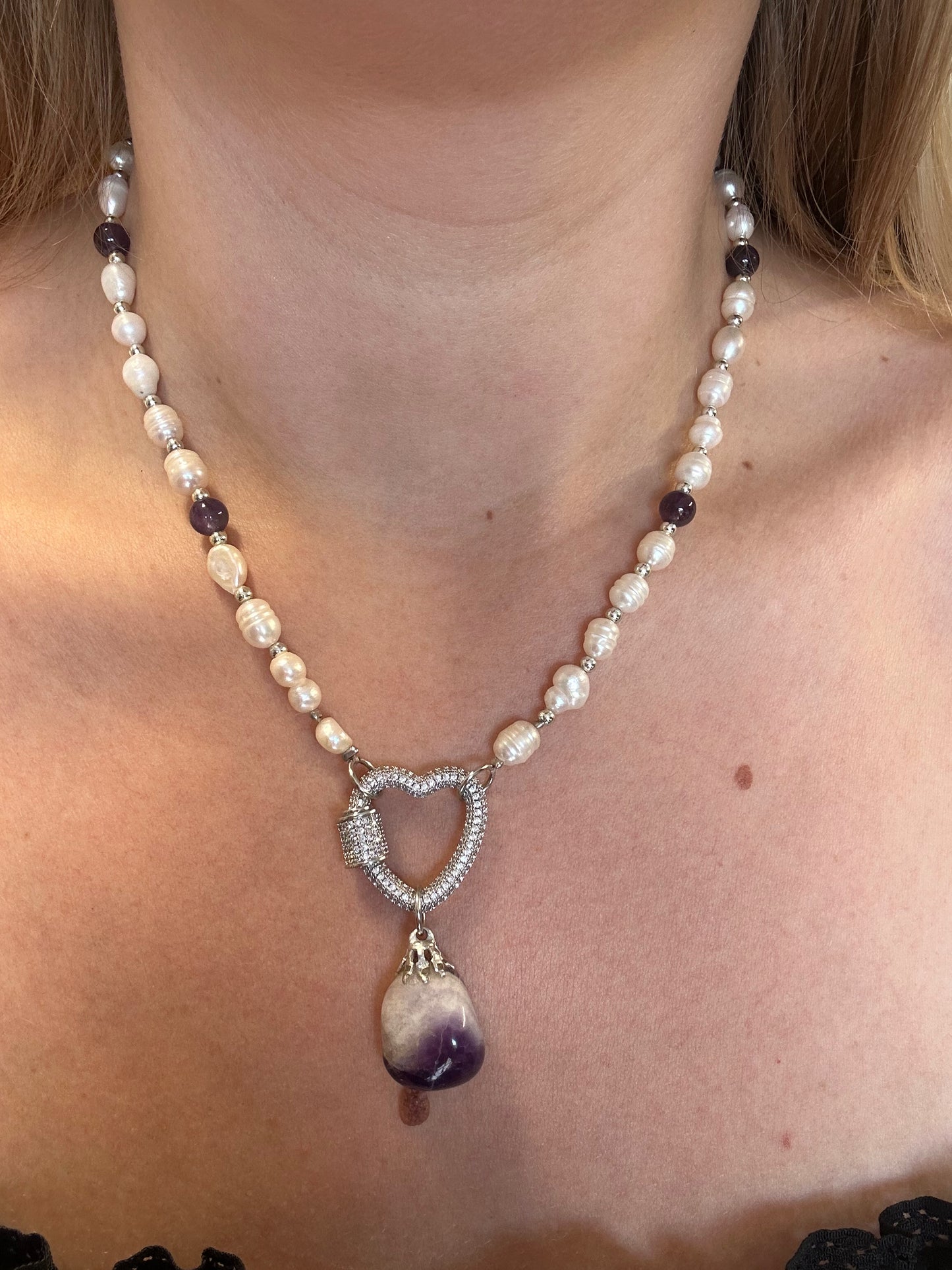 Ketting Parels en Amethyst