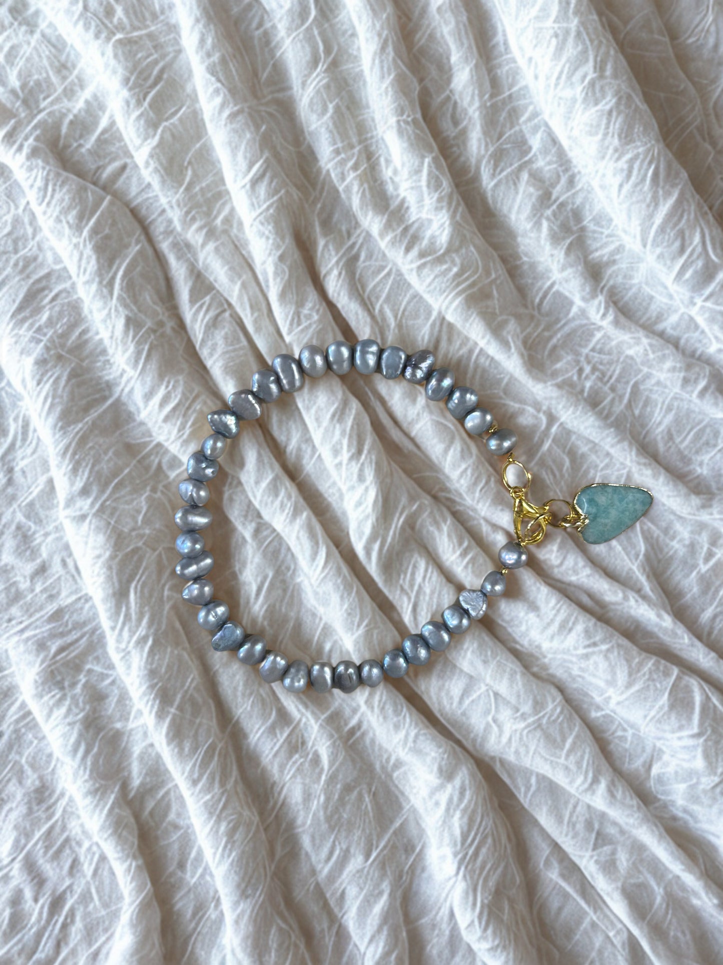 Armband Parels en Amazoniet
